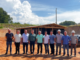 Canteiro de obras da nova subestação da Cermoful Energia em fase de instalação