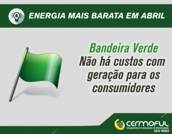 Energia mais barata em Abril