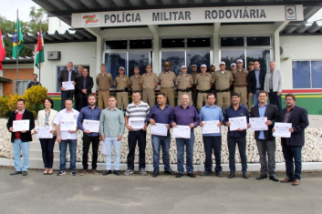 Homenagem na Polícia Rodoviária