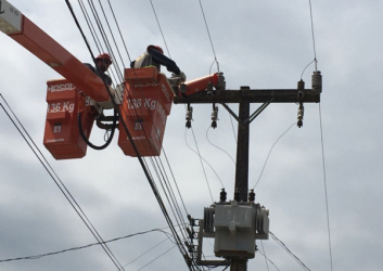 Trabalho intenso após o temporal de domingo