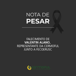 Nota de Pesar: comunicado de falecimento